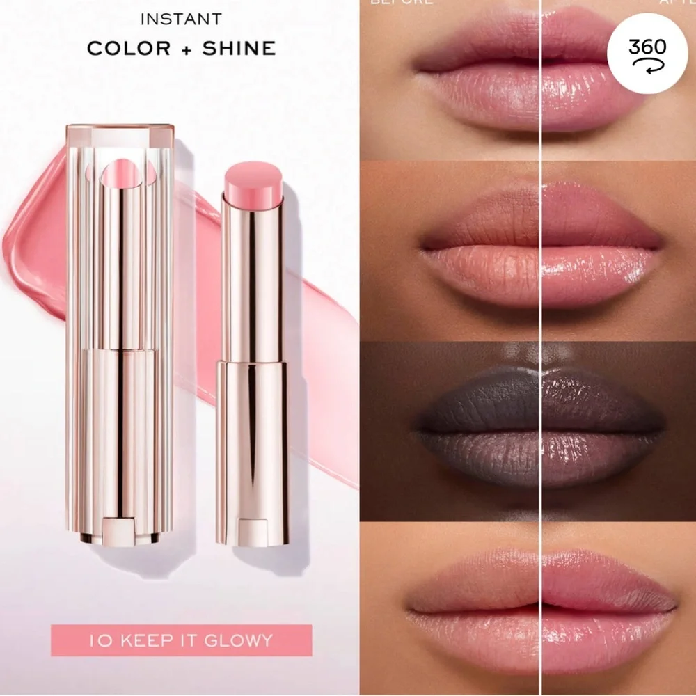 Lancome LIP IDÔLE SQUALANE-12 BUTTERGLOW HYDRATING LIP BALM in Keep it Glowy